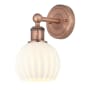 Innovations Lighting White Venetian 10" Tall Bathroom Sconce Antique Copper