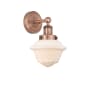 Innovations Lighting Oxford 10" Tall Wall Sconce Antique Copper / Matte White