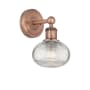 Innovations Lighting Ithaca 9" Tall Bathroom Sconce Antique Copper
