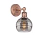 Innovations Lighting Rochester 10" Tall Bathroom Sconce Antique Copper / Light Smoke