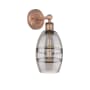 Innovations Lighting Vaz 10" Tall Bathroom Sconce Antique Copper / Light Smoke