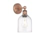 Innovations Lighting Bella 12" Tall Bathroom Sconce Antique Copper / Clear