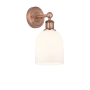 Innovations Lighting Bella 12" Tall Bathroom Sconce Antique Copper / Glossy White