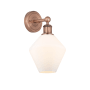 Innovations Lighting Cindyrella 14" Tall Wall Sconce Antique Copper / Cased Matte White
