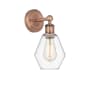 Innovations Lighting Cindyrella 12" Tall Wall Sconce Antique Copper / Clear