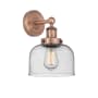Innovations Lighting Bell 10" Tall Wall Sconce Antique Copper / Seedy