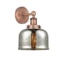 Innovations Lighting Bell 10" Tall Wall Sconce Antique Copper / Silver Plated Mercury