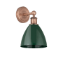 Innovations Lighting Plymouth Dome 12" Tall Wall Sconce Antique Copper / Green