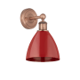 Innovations Lighting Plymouth Dome 12" Tall Wall Sconce Antique Copper / Red