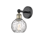 Innovations Lighting Athens Water Glass 11" Tall Wall Sconce Black Antique Brass / Clear Water Glass