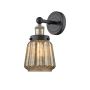 Innovations Lighting Chatham 10" Tall Wall Sconce Black Antique Brass / Mercury