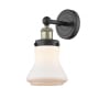 Innovations Lighting Bellmont 10" Tall Wall Sconce Black Antique Brass / Matte White