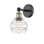 Innovations Lighting Rochester 10" Tall Bathroom Sconce Black Antique Brass / Clear