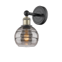 Innovations Lighting Rochester 10" Tall Bathroom Sconce Black Antique Brass / Light Smoke