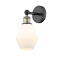 Innovations Lighting Cindyrella 12" Tall Wall Sconce Black Antique Brass / Cased Matte White