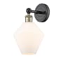 Innovations Lighting Cindyrella 14" Tall Wall Sconce Black Antique Brass / Cased Matte White