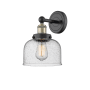 Innovations Lighting Bell 10" Tall Wall Sconce Black Antique Brass / Seedy