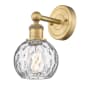 Innovations Lighting Athens Water Glass 11" Tall Wall Sconce Brushed Brass / Clear Water Glass