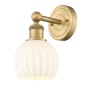 Innovations Lighting White Venetian 10" Tall Bathroom Sconce Brushed Brass