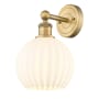 Innovations Lighting White Venetian 12" Tall Bathroom Sconce Brushed Brass