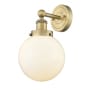 Innovations Lighting Beacon 10" Tall Wall Sconce Brushed Brass / Matte White
