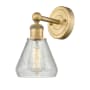 Innovations Lighting Conesus 13" Tall Wall Sconce Brushed Brass / Clear Crackle