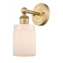 Innovations Lighting Hadley 12" Tall Wall Sconce Brushed Brass / Matte White