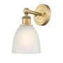 Innovations Lighting Castile 12" Tall Wall Sconce Brushed Brass / White