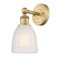 Innovations Lighting Brookfield 12" Tall Wall Sconce Brushed Brass / White