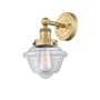 Innovations Lighting Oxford 10" Tall Wall Sconce Brushed Brass / Clear