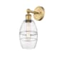Innovations Lighting Vaz 10" Tall Bathroom Sconce Brushed Brass / Clear