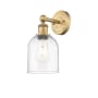 Innovations Lighting Bella 12" Tall Bathroom Sconce Brushed Brass / Clear