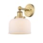 Innovations Lighting Bell 10" Tall Wall Sconce Brushed Brass / Matte White