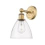 Innovations Lighting Bristol Glass 12" Tall Wall Sconce Brushed Brass / Clear