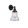 Innovations Lighting Bellmont 10" Tall Wall Sconce Matte Black / Clear