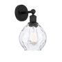 Innovations Lighting Waverly 11" Tall Wall Sconce Matte Black / Clear