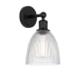 Innovations Lighting Castile 12" Tall Wall Sconce Matte Black / Clear
