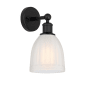 Innovations Lighting Brookfield 12" Tall Wall Sconce Matte Black / White
