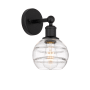 Innovations Lighting Rochester 10" Tall Bathroom Sconce Matte Black / Clear