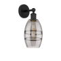 Innovations Lighting Vaz 10" Tall Bathroom Sconce Matte Black / Light Smoke