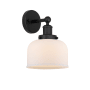 Innovations Lighting Bell 10" Tall Wall Sconce Matte Black / Matte White