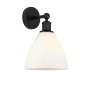 Innovations Lighting Bristol Glass 12" Tall Wall Sconce Matte Black / Matte White