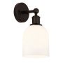 Innovations Lighting Bella 12" Tall Bathroom Sconce Oil Rubbed Bronze / Glossy White