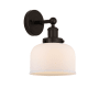 Innovations Lighting Bell 10" Tall Wall Sconce Oil Rubbed Bronze / Matte White