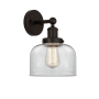 Innovations Lighting Bell 10" Tall Wall Sconce Oil Rubbed Bronze / Clear