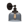 Innovations Lighting Bell 10" Tall Wall Sconce Oil Rubbed Bronze / Plated Smoke