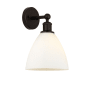 Innovations Lighting Bristol Glass 12" Tall Wall Sconce Oil Rubbed Bronze / Matte White