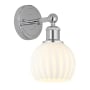 Innovations Lighting White Venetian 10" Tall Bathroom Sconce Polished Chrome