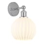 Innovations Lighting White Venetian 12" Tall Bathroom Sconce Polished Chrome
