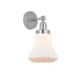 Innovations Lighting Bellmont 10" Tall Wall Sconce Polished Chrome / Matte White